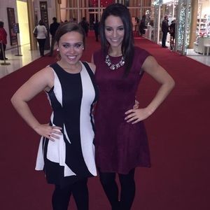 Greylin Dresses - Greylin Burgundy Suede Fit and Flare Dress Greylin Dresses - Greylin Burgundy Suede Fit and Flare Dress